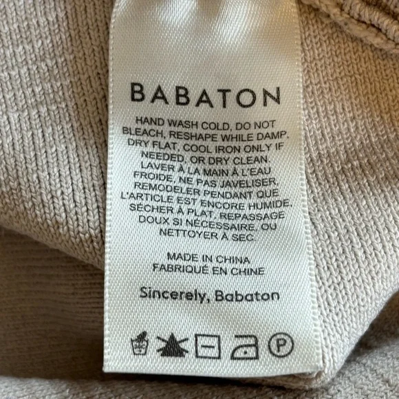 Babaton Beige Sculpt Knit Crop Top - size M - Picture 5 of 6